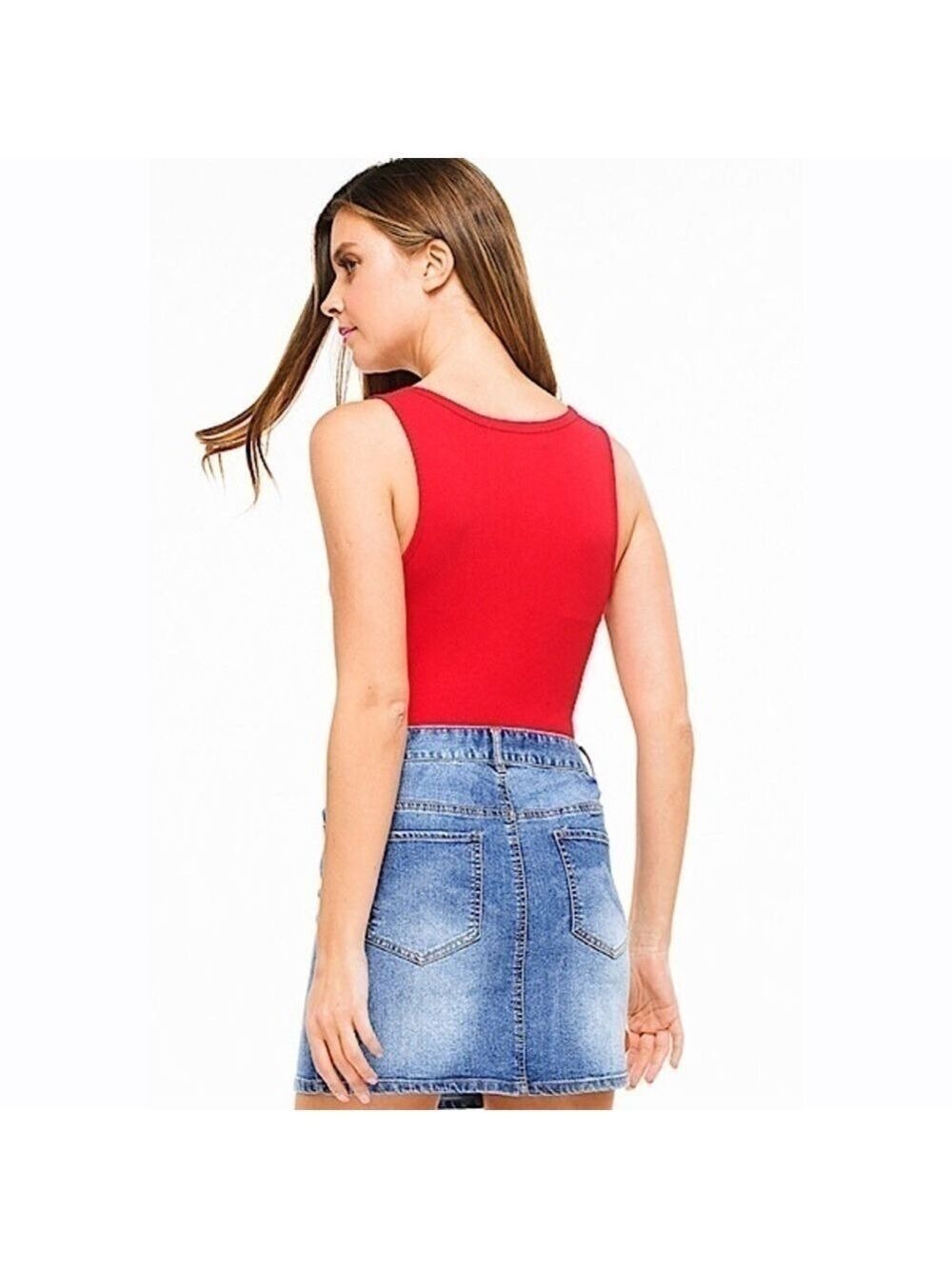 Streetwear Society Red Sleeveless Top Large